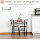 image 4 of HOMCOM 3-Piece Bar Table Set 2 Stools Industrial Dining Room W/ Storage Shelf
