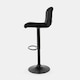 image 3 of OHS 2 x Faux Fur Ribbed Swivel Height Adjustable Counter Bar Stools Black