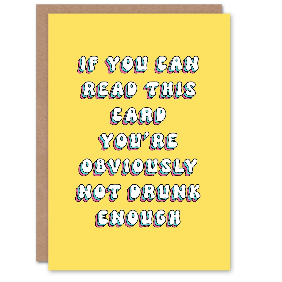 image 1 of Not Drunk Enough Fun Joke Her Funny Birthday Card