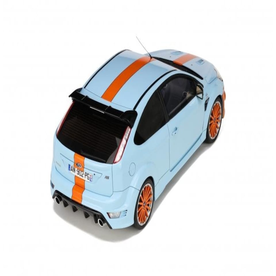 image 1 of 2010 Ford Focus MK2 RS Le Mans Blue and Orange 1:18 Scale Otto Mobile OT1011