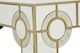 image 5 of Art Deco Coffee Table, Antique Finished Accent Table,Mirrored Top Center Table,Decorative Livingroom Table | Gold