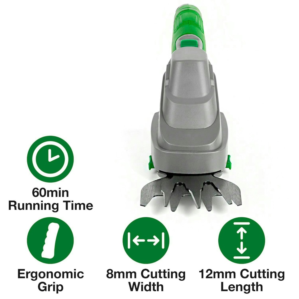 image 1 of Gracious Gardens 3.6V 2 in 1 Cordless Hedge Trimmer Cutter