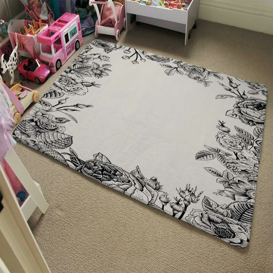 image 1 of Hand Drawn Roses (Rug) Multi | Medium: 80x150cm