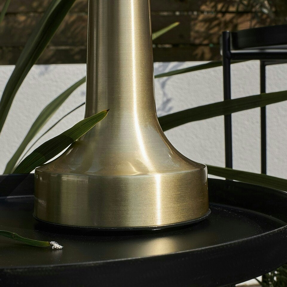 image 1 of ValueLights Talence Brass Outdoor Table Lamp Touch On/Off Dimmable