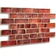 image 1 of NOVECRAFTO 3D Brick Effect Wall Panels – 6 PVC Sheets, Covers 29.76 sq ft (2.76 sqm), 96x48cm Each – Red Faux Brick Look, Easy DIY Wall Cladding Red