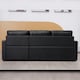 image 4 of Milano 3 Seater L Shape Pullout Sofa Bed with Deep Storage Compartment & Reversible Chaise Black