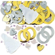 Amscan Bridal Bells Confetti - Gold/Silver - One Size