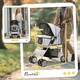 image 7 of PawHut Pet Stroller Carrier Foldable Deluxe Jogger Walk Travel Dog Cat Grey