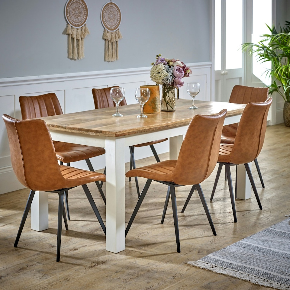 image 1 of Oscar Dining Table 170cm Solid Mango Wood