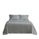image 1 of Microfibre Soft Touch Flat Sheet Plain Dyed Bed Linen Silver | Silver | Single