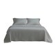 image 1 of Microfibre Soft Touch Flat Sheet Plain Dyed Bed Linen Silver | Silver | Single