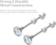image 5 of Lister Cartwright Double Curtain Extendable Pole Set with Chrome Ball Finials- 19mm & 28mm Metal Poles(70- 120 cm)
