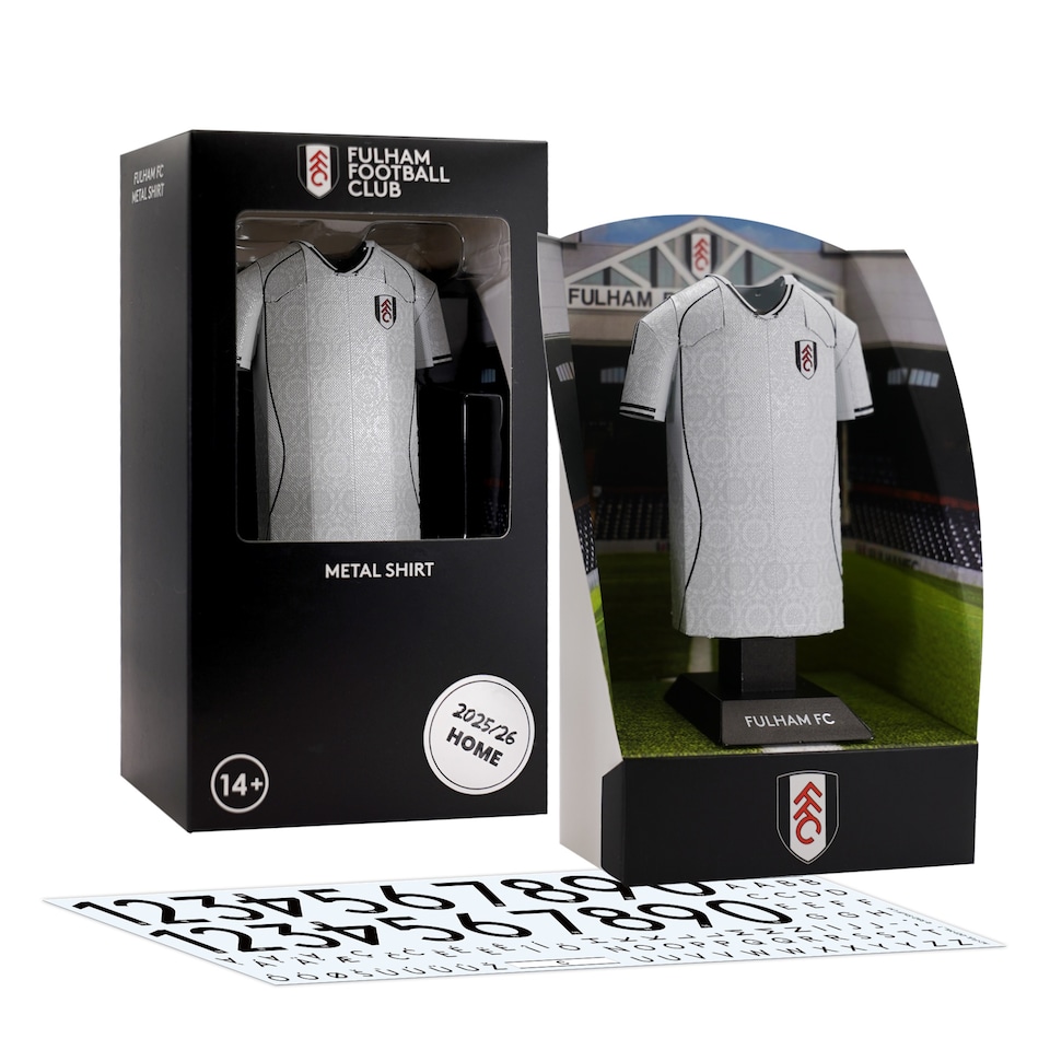 image 1 of RadStuff Alloy Metal Football Shirt - Fulham FC Home Kit 2025/26