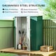 image 10 of Outsunny Outdoor Storage Shed Steel Garden Shed w/ Lockable Door Green