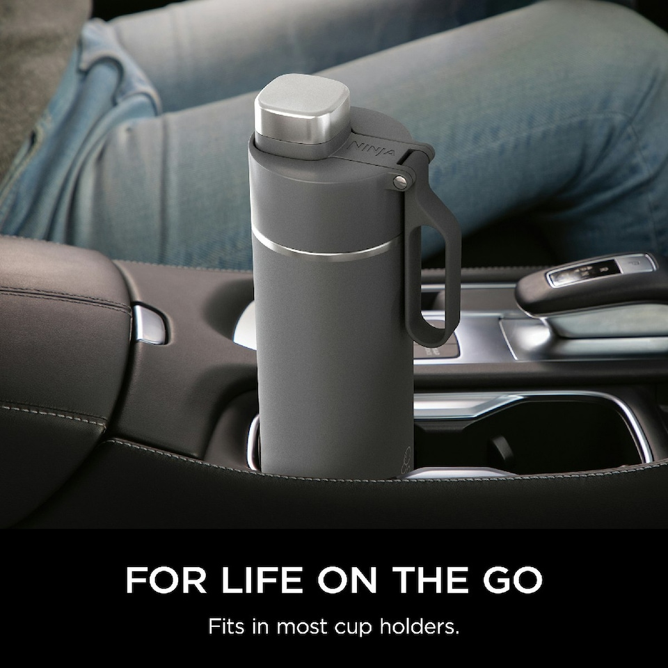 image 1 of Ninja DW2401EUUKGY Thirsti 700ml Travel Bottle Grey Grey