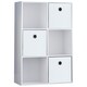 image 1 of Vida Designs Durham 2x3 Cube Storage Unit, White & Set of 3 White Cube Storage Baskets