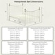 image 10 of Hampstead Traditional Style Metal Bed Frame | White | White & Brass | King
