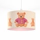 image 1 of CGC BLAKE 45cm Oatmeal Linen Pink Teddy Bear Children’s Lampshade