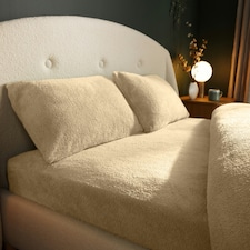 Silentnight Teddy Fleece Fitted Sheet, Natural Beige, Single