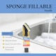 image 2 of Dishmatic Scrubbee Handle with 6 General Purpose Refills and I-Stand Fillable Washing Up Brush Set for Cleaning