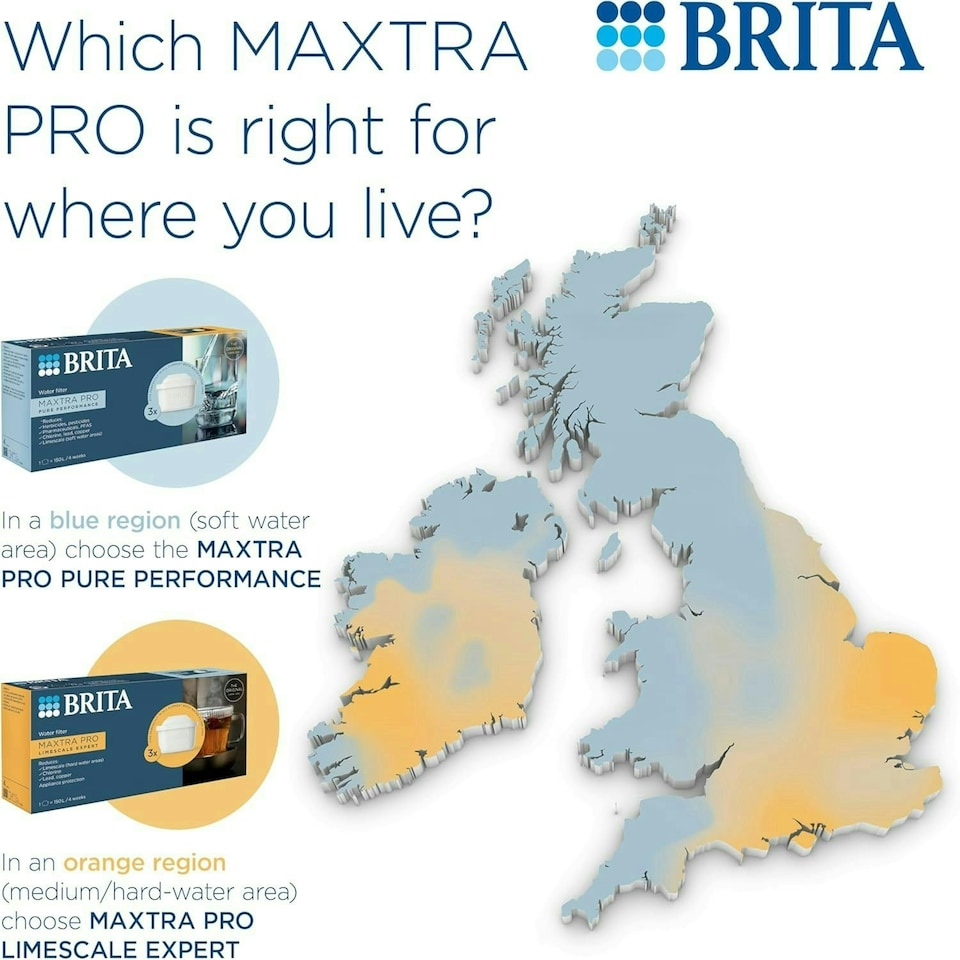 image 1 of BRITA MAXTRA PRO Pure Performance Water Filter Cartridge - 4 Pack - Original BRITA Refill