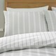 image 10 of Bianca Ashford Stripe Silver Duvet Cover Set Grey | Super King