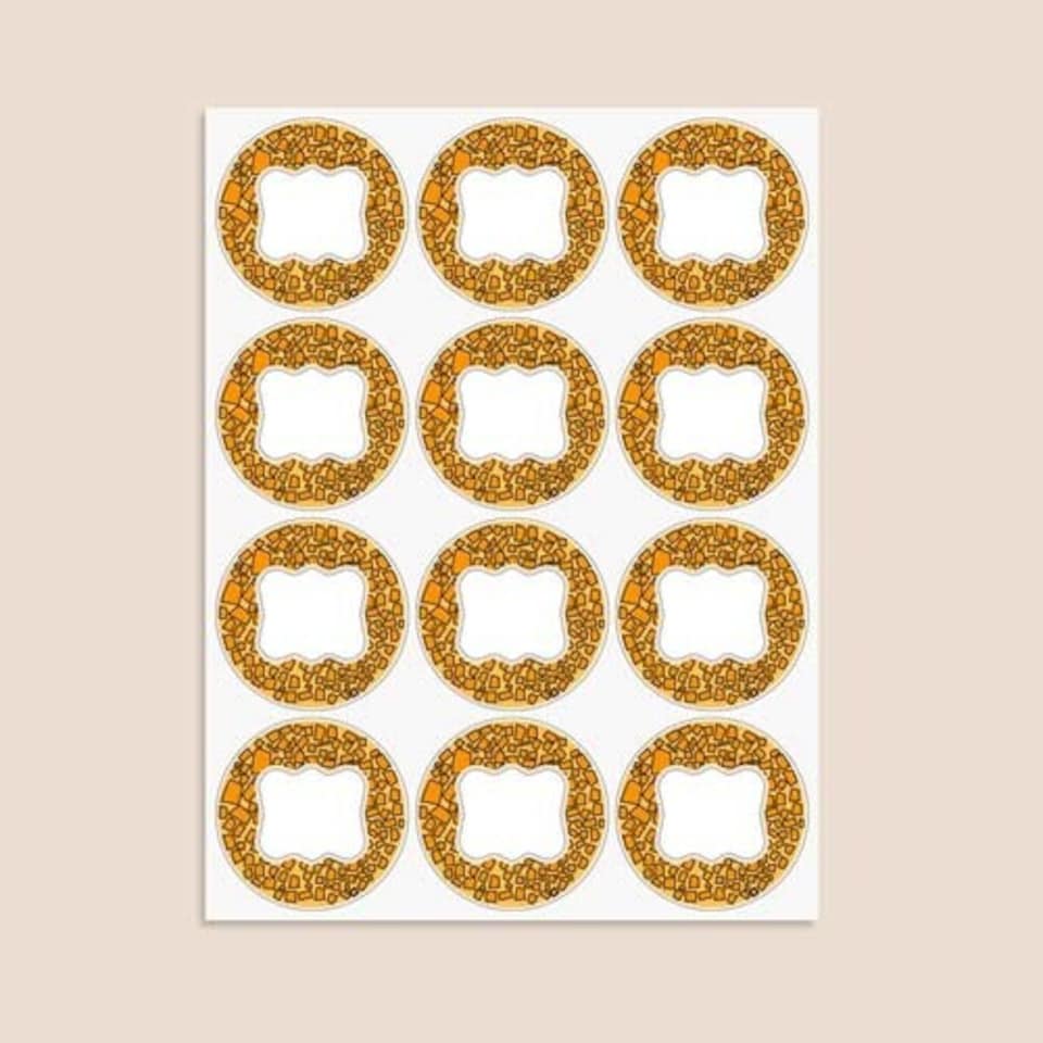 image 1 of Animals Design 60mm Round Sticker sheet of 12