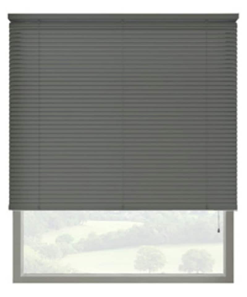 55cm Slate Grey 25mm Slat PVC Venetian Blind (152cm Drop) | Grey | Grey