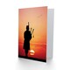 image 2 of Sunset Solitary Scots Piper Silhouette Scottish Card