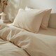 image 3 of Touch Of Linen - Creamy Almond - Pillowcase Pair Cream | Creamy Almond