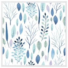 Winter branches & leaves (Picture Frame) White | L