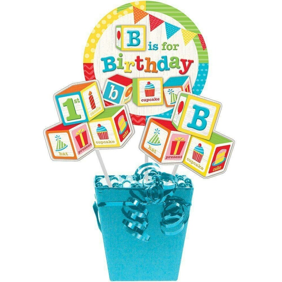 Creative Party ABC Birthday Party Centrepiece - Multicoloured - One Size