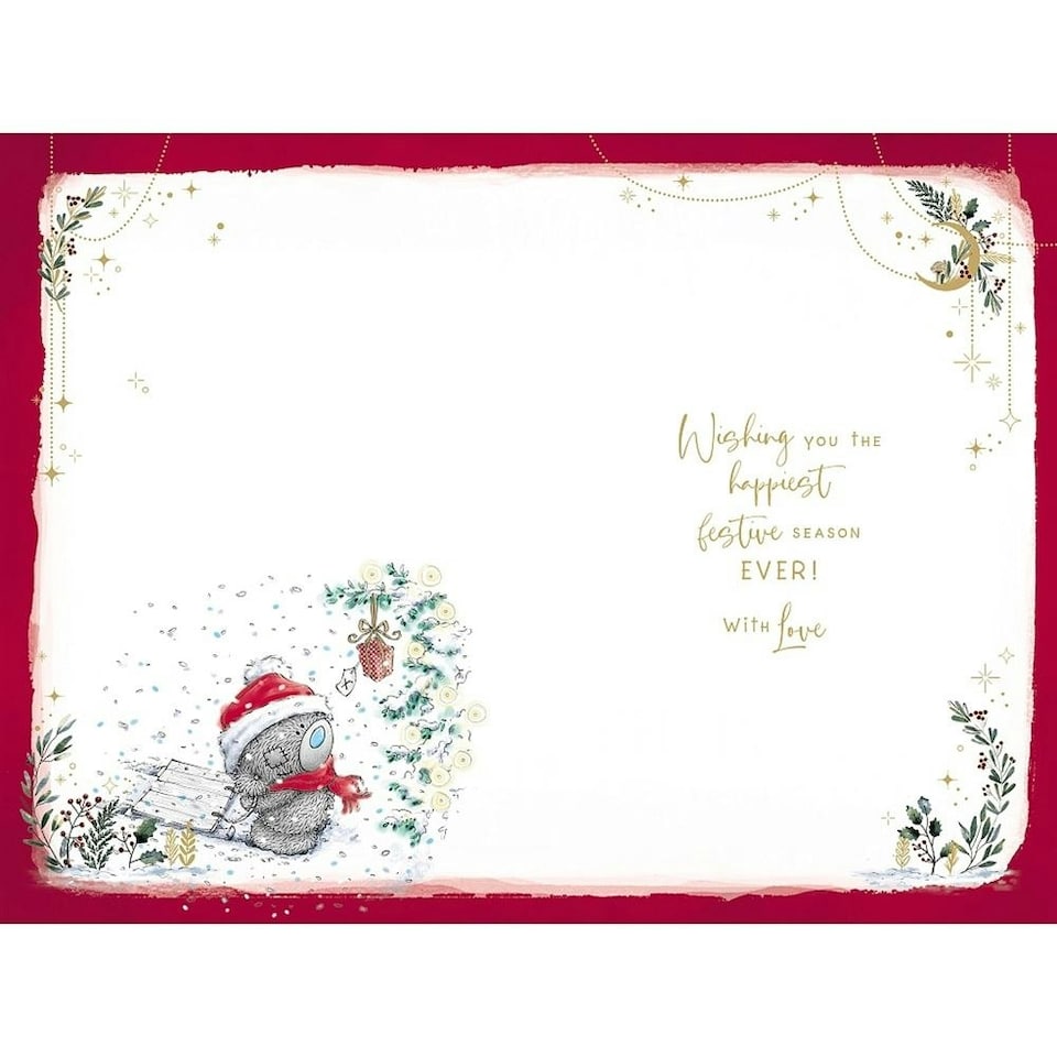 image 1 of Bear On Tree Auntie Christmas Card