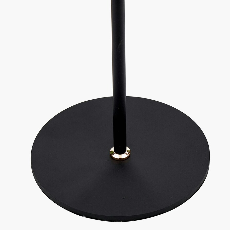 image 1 of Black and Rose Gold Metal LED Floor Lamp Black | Rose gold