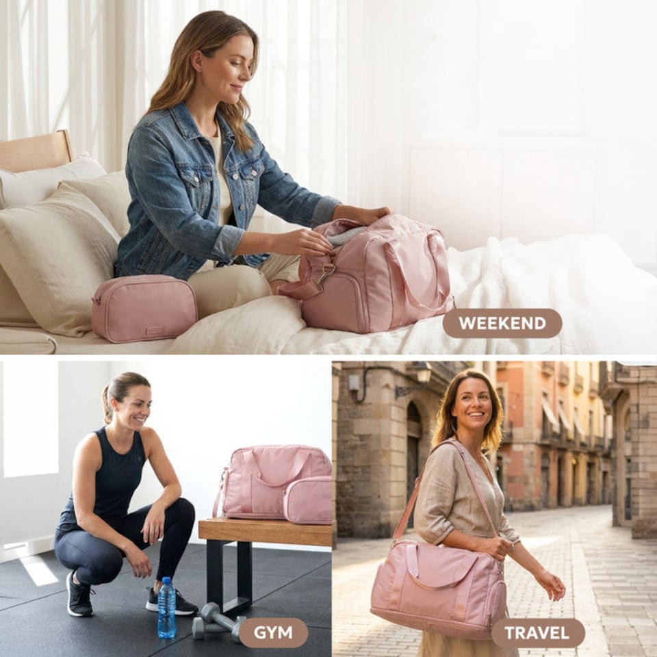 image 1 of Lugg Duffle and Toiletry Bag Set Waterproof Expandable Cabin Size 2 Piece