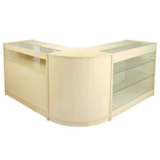 Pisces Maple Shop Counter & Retail Display Set Brown