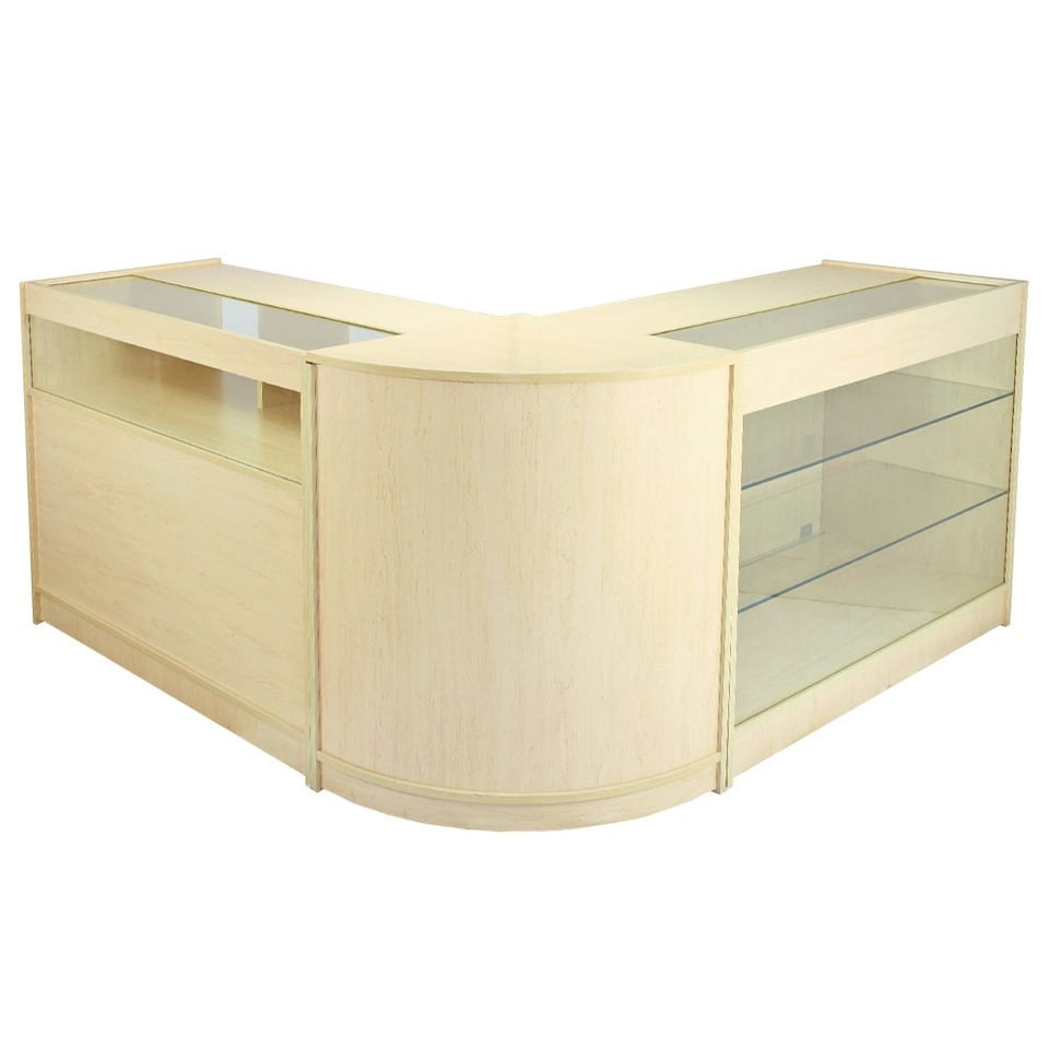 image 1 of Pisces Maple Shop Counter & Retail Display Set Brown