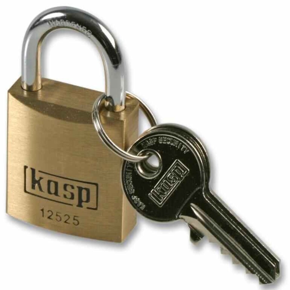 KASP SECURITY - Premium Brass Padlock 25mm