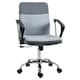 image 9 of Vinsetto Office Chair Linen Swivel Desk Chair Home Study Rocker w/ Wheel, Grey