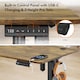 image 7 of Vonhaus Dark Wood Walnut Effect Electric Standing Desk 100x60cm