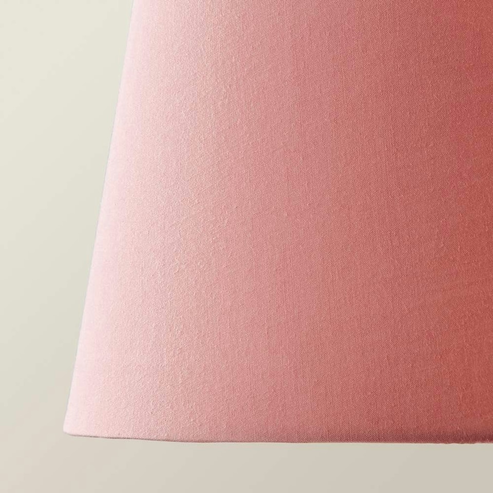 image 1 of ValueLights Aspen Small Blush Tapered Ceiling Lamp Shade Pink