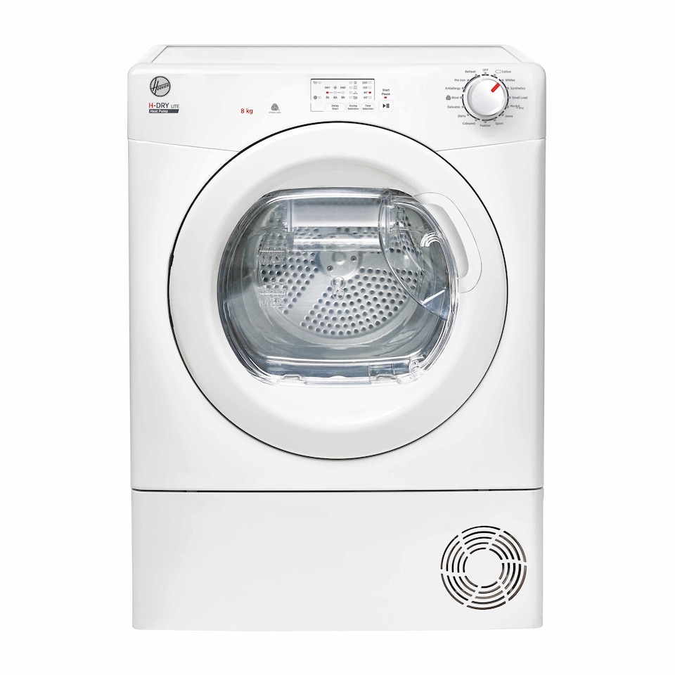 image 1 of Hoover HLE-H8A1LE-HDRY-300-LITE 8kg Load Heat Pump Tumble Dryer White