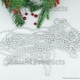 image 3 of Silver Shiny Christmas Bead Chain Metallic Beaded Garland Artificial Pearls Tinsel For Christmas Tree Hanging Decorations