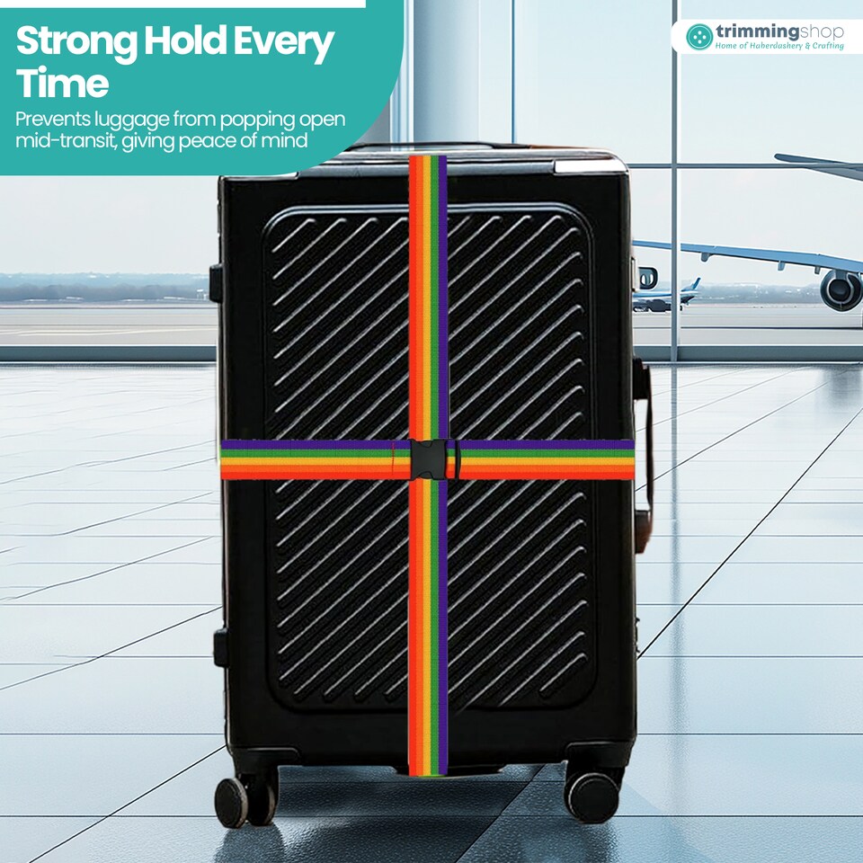 image 1 of Strong Adjustable Luggage Strap with Buckle - Pack of 4