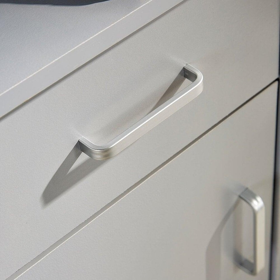 image 1 of Computer Desk 1 Drawer 1 Door Compact Workstation Home Office Table | Grey