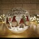 image 3 of 15cm Battery Operated Warm White LED Crackle Effect Ball Christmas Decoration with Gonks