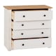 image 2 of Panama 4 Drawer Chest - L40.5 x W80 x H73 cm - White/Natural Wax