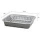 image 3 of 36cm Deep Roasting Tin with Stainless Steel Curved Roasting Rack Silver