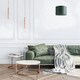 image 6 of Classic Forest Green Faux Leather Lamp Shade with Inner Cotton Lining | Green | Forest Green | 1