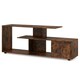 image 8 of COSTWAY TV Stand 55 Inches 3-Tier Entertainment Center Brown Brown